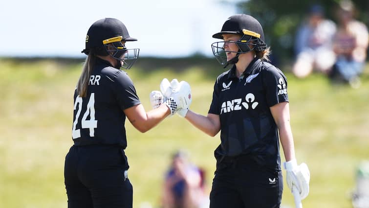 maddy green ton nz women vs sl women 2nd odi match report highlights fours sixes runs wickets perth scorchers wbbl georgia plimmer Former Perth Scorchers All-Rounder Anchors NZ Women To Thumping Win In 2nd ODI Vs SL Women