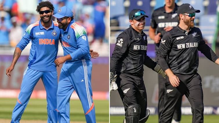 IND vs NZ Head To Head Record In ICC Knockouts Ahead Of Champions Trophy 2025 Final India New Zealand Stats IND vs NZ Head-To-Head Record In ICC Knockouts Ahead Of Champions Trophy 2025 Final