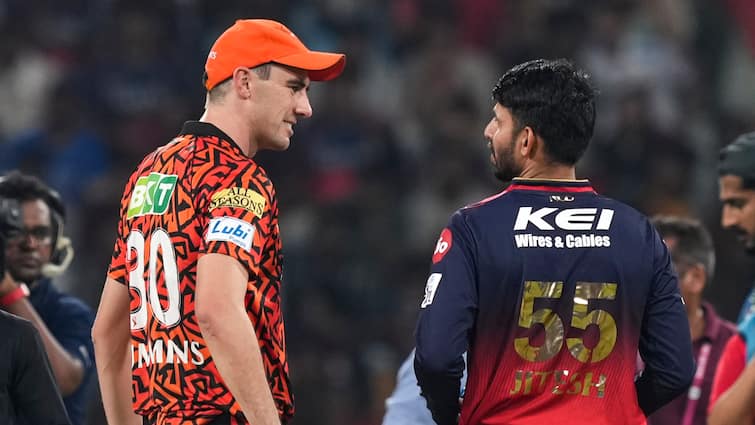 RCB SRH Skippers pat cummins rajat patidar Handed Fine For Slow Over Rate During IPL 2025 Fixture lucknow RCB, SRH Skippers Handed Fine For Slow Over-Rate During IPL 2025 Fixture: Details Inside
