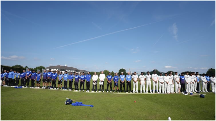 Indian Team Pays Homage To Ahmedabad Plane Crash Victims During Practice Indian Team Pays Homage To Ahmedabad Plane Crash Victims During Practice