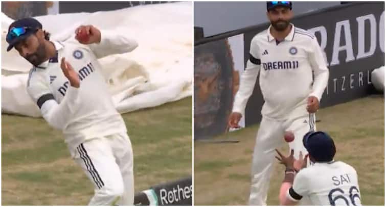 IND vs ENG Ravindra Jadeja Sai Sudharsan Boundary Catch Goes Viral Fielding Magic! Jadeja-Sai Sudharsan