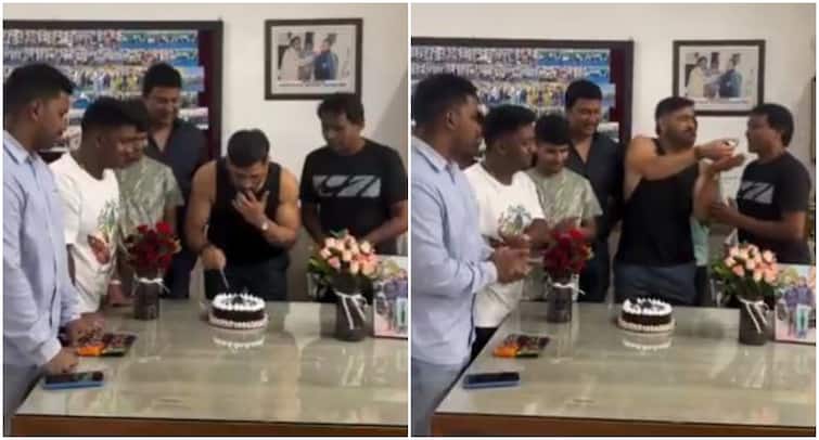 MS Dhoni Birthday Celebration Viral Video Trends Online WATCH: MS Dhoni