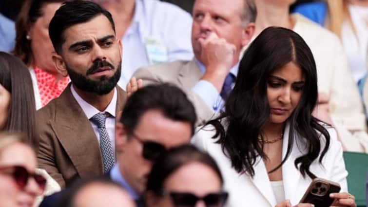 Virat Kohli And Anushka Sharma Attend Wimbledon Witness Novak Djokovic Match Virat Kohli And Anushka Sharma Attend Wimbledon, Witness Novak Djokovic