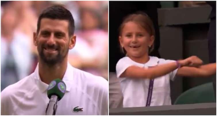 Novak Djokovic Daughter Viral Dance Moment After 100th Wimbledon Win WATCH: Novak Djokovic Daughter