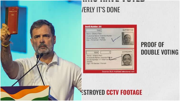 Karnataka CEO Issues Notice To Rahul Gandhi Says Shakun Rani Denies Voting Twice Vote Chori Election Commission Provide Docs To Show ‘Shakun Rani Voted Twice’: Rahul Gandhi Gets Fresh CEO Notice As Voter Denies His Claim