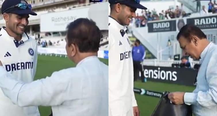 ind vs eng Sunil Gavaskar Presents Special Gift To Shubman Gill Watch Video Sunil Gavaskar Presents Special Gift To Shubman Gill – Watch Video