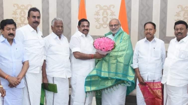 AIADMK Edappadi Palaniswami Calls On VP CP Radhakrishnan In Delhi To Meet Amit Shah Amid Internal Crisis AIADMK