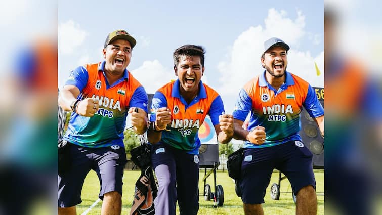 India Men’s Compound Archery Team Wins Historic Gold At World Championships India Men’s Compound Archery Team Wins Historic Gold At World Championships