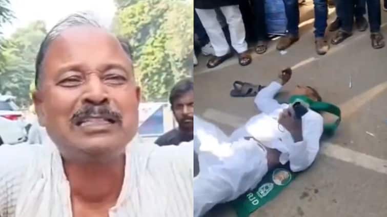 Upset Over Not Getting RJD Ticket, Aspirant Breaks Down, Tears Off Clothes Outside Lalu Yadav