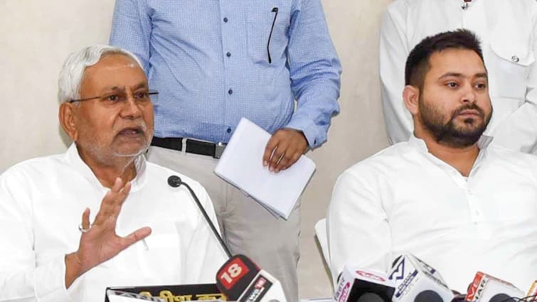Bihar Election 2025 JDU No Longer With Nitish Kumar Tejashwi Yadav Says Party Now Run By BJP ‘JDU No Longer With Nitish Kumar’: Tejashwi Yadav Says Party Now Run By 3 Leaders ‘Sold To BJP’