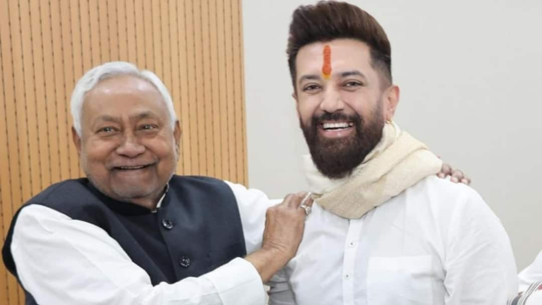 Bihar Elections 2025 Chirag Paswan Meets Nitish Kumar, Says LJP(RV) Discussed Govt Formation Chirag Paswan Calls On Nitish Kumar, Confirms Discussions On Forming Govt In Bihar