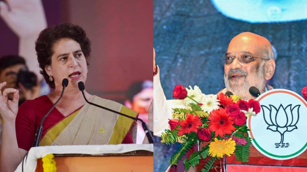 Bihar Assembly Election Amit Shah Warns Of Jungle Raj Priyanka Gandhi Hits Out At ‘Delhi Rule’ Bihar Election: Amit Shah Warns Of ‘Jungle Raj’, Priyanka Gandhi Hits Out At ‘Delhi Rule’
