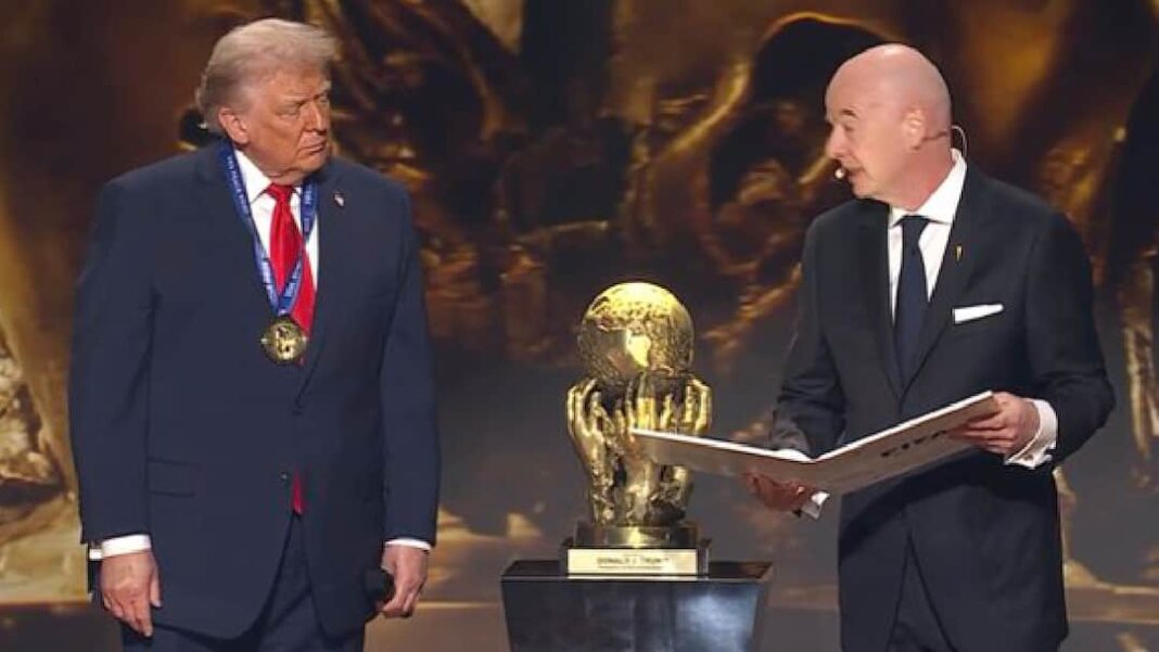 US President Trump Receives Inaugural FIFA Peace Prize At 2026 World Cup Draw US President Trump Receives Inaugural FIFA Peace Prize At 2026 World Cup Draw