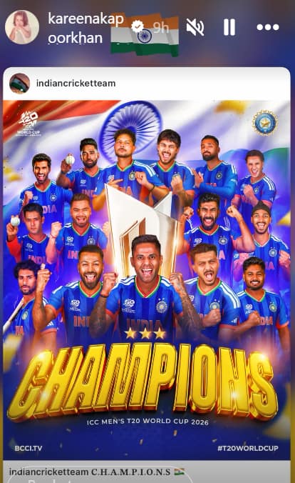 सनी देओल से लेकर करीना कपूर तक: टीम इंडिया द्वारा 2026 टी20 वर्ल्ड कप ट्रॉफी जीतने पर बॉलीवुड सेलेब्स ने जश्न मनाया