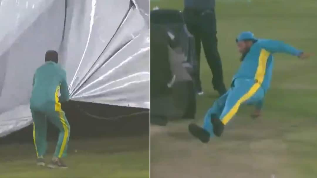 देखें: ग्राउंड स्टाफ लगभग उड़ गया! पीएसएल 2026 में आया भयानक तूफान; टॉस में देरी
