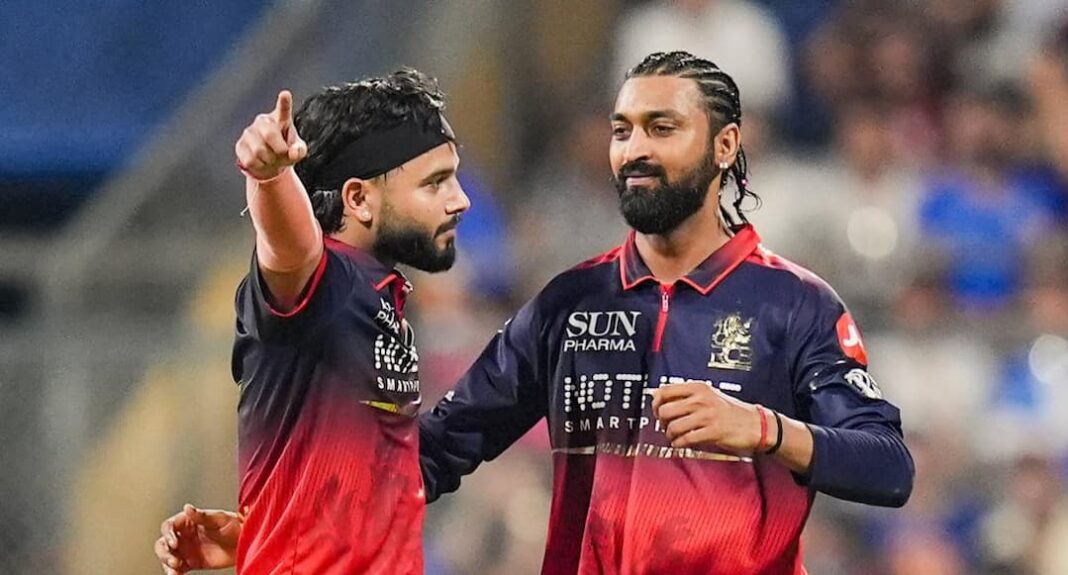 क्रुणाल पंड्या ने पोस्ट में दिनेश कार्तिक द्वारा आरसीबी के गेंदबाजों को अपमानित करने पर प्रतिक्रिया दी
