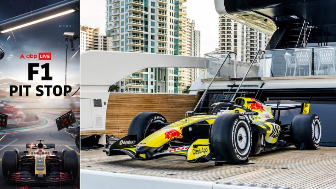 वीसीएआरबी ने शानदार स्टंट के साथ बोल्ड 'समर-सन येलो' मियामी जीपी लाइवरी का अनावरण किया
