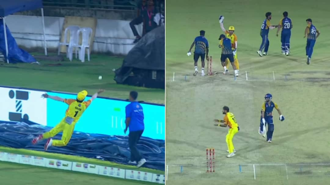 देखें: मैच ख़त्म होने से पहले खिलाड़ी मैदान पर दौड़ पड़े क्योंकि क्षेत्ररक्षण के एक्रोबेटिक प्रयास से जीत में देरी हो रही थी
